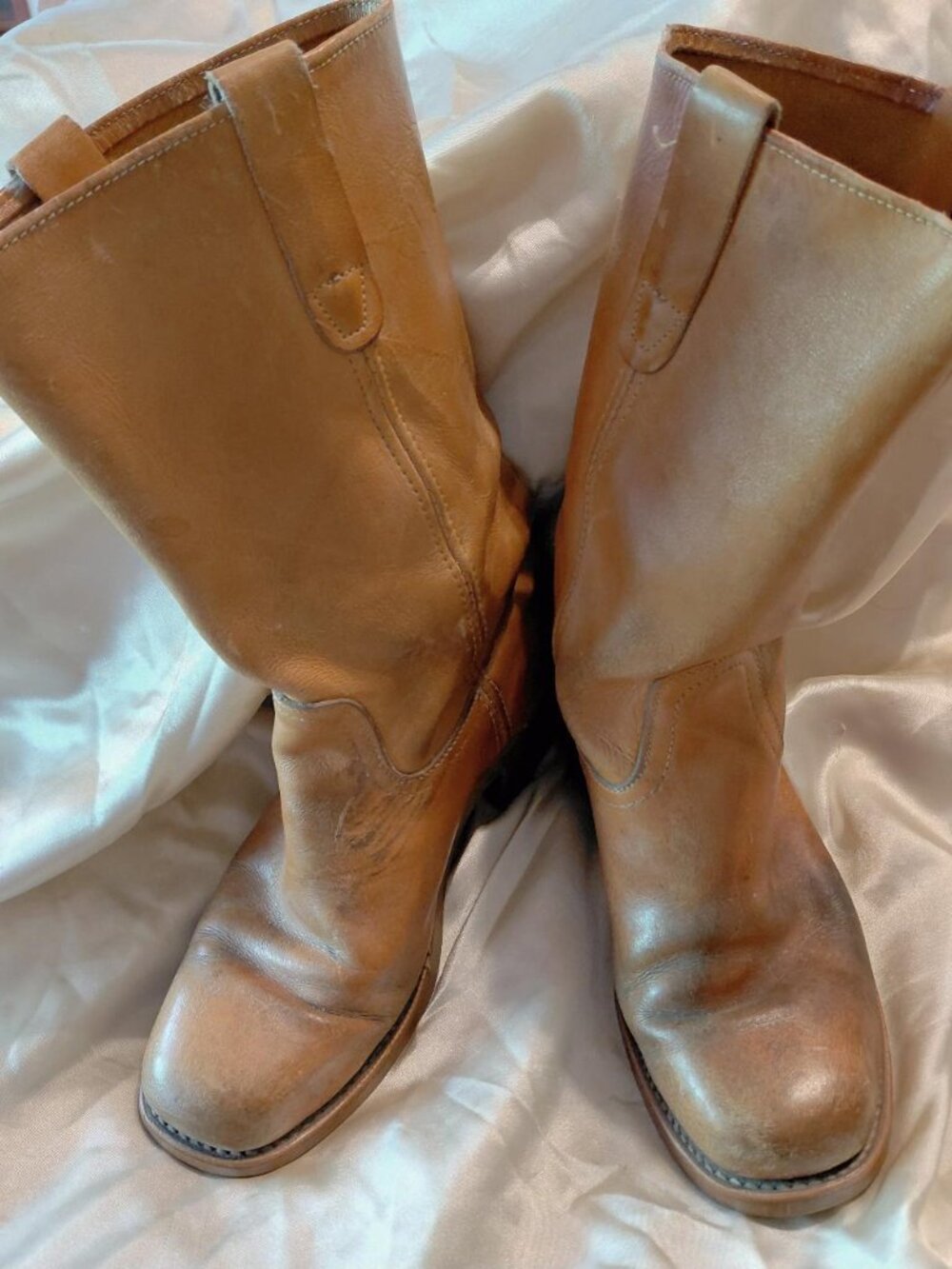Distressed Vintage Landis Leather Campus Boots